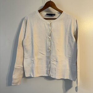 Vintage Liz Claiborne White Crewneck Cardigan